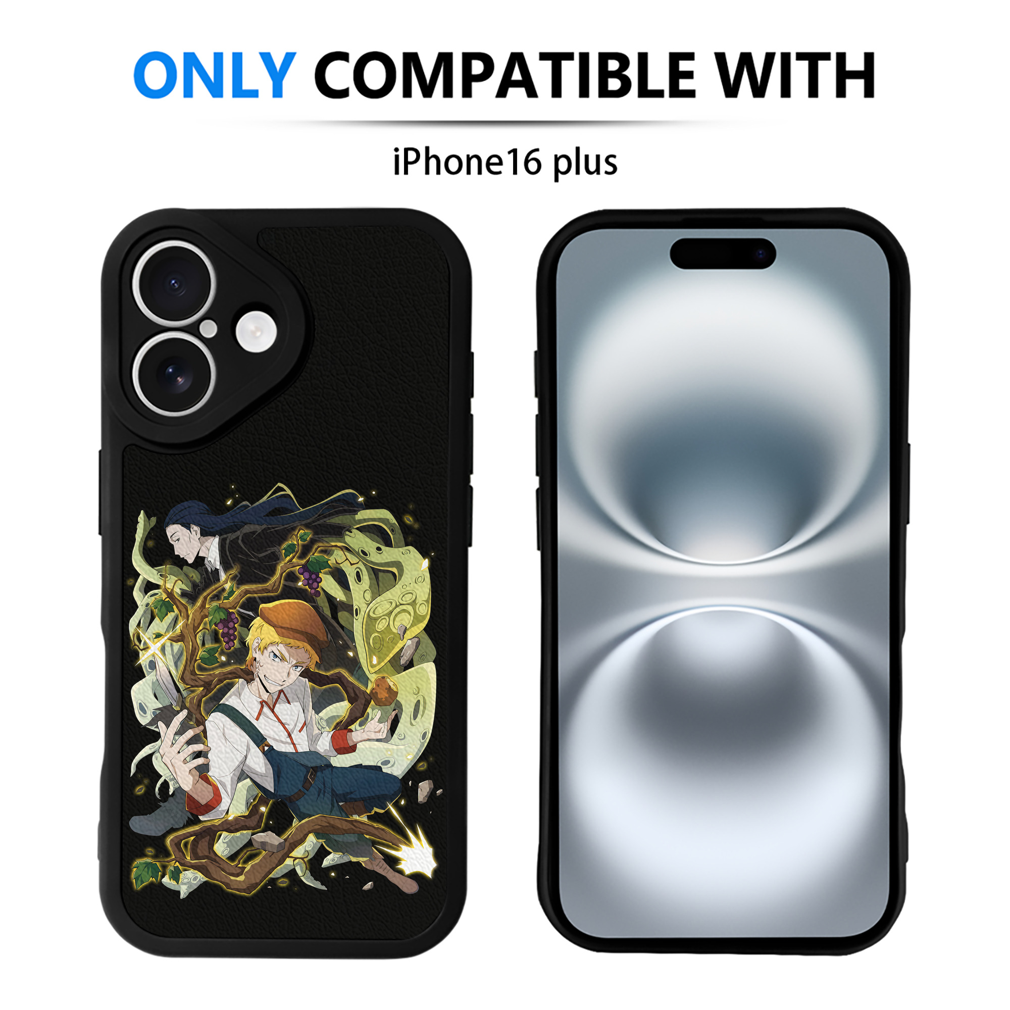 （画像用） 文豪ストレイドッグス Bungo Stray Dogs 【iPhone 16シリーズ対応】シリコンスマホケース（レザー調） 材質：シリコン